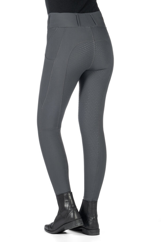 Damskie Legginsy jeździeckie Hkm Jil High Waist Silikon